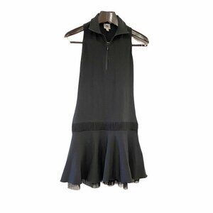 Eliza Audley Tennis Sport Dress Black Stretch Small